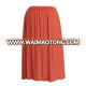 Ladies fashionable casual wear pleated orange long skirt models