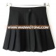 modern Ladies twill black mini short skirt casual pleated skirt wholesale