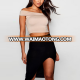 New design wholesale  women sexy Basic Off The Shoulder Crop Top