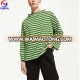 Online shopping wholesale autumn fashion women 100 cotton green stripe top